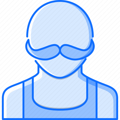 Bald, hairstyle, man, mustache, people, shirt, style icon - Download on Iconfinder