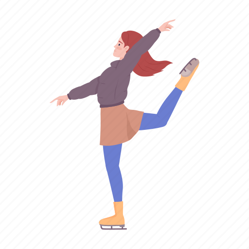 Skating, girl, competition, winter time icon - Download on Iconfinder