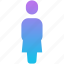 woman, standing, up, blue, profile, avatar, man, user, clothes 