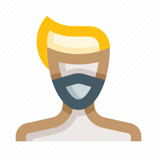 Man, face mask, masked, coronavirus, person, virus protection icon - Download on Iconfinder