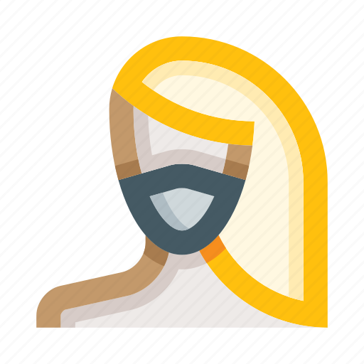 Woman, face mask, masked, coronavirus, person, virus protection icon - Download on Iconfinder