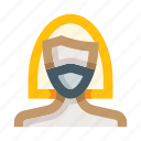 woman, face mask, masked, coronavirus, person, virus protection