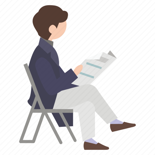 Book, chair, park, person, reader, reading, relax icon - Download on Iconfinder