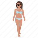beach, bikini, female, girl, lady, swimming, tan