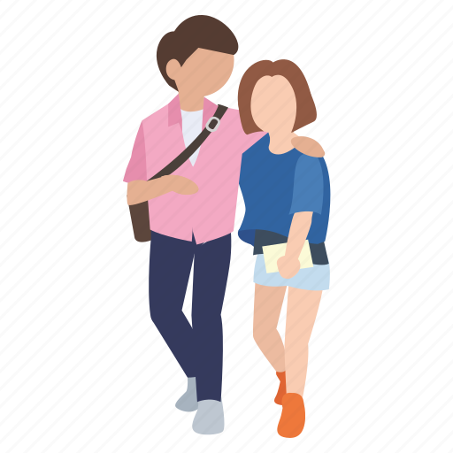 Campus, couple, dating, friends, people, relationship, street icon - Download on Iconfinder