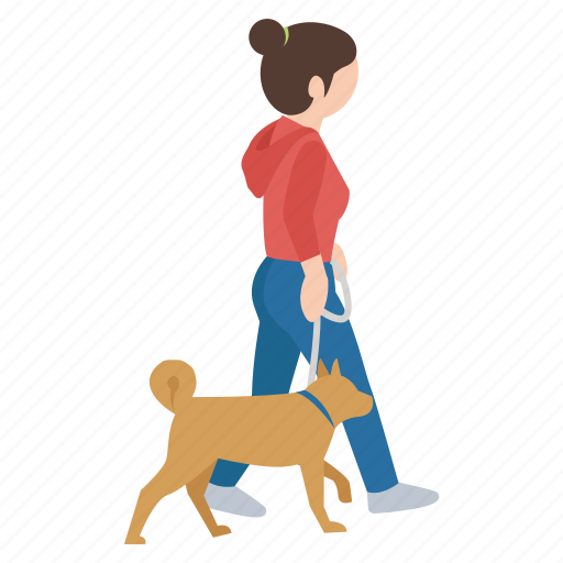 Dog, female, girl, person, street, walker, walking icon - Download on Iconfinder