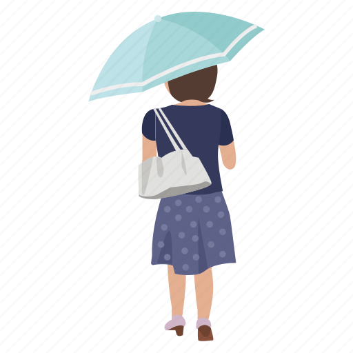 Female, lady, rain, rainy, street, umbrella, walking icon - Download on Iconfinder