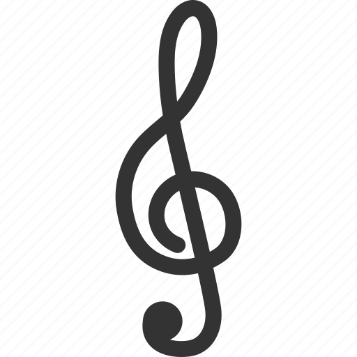 Melody, music key, musical, note, song, sound, treble clef icon - Download on Iconfinder