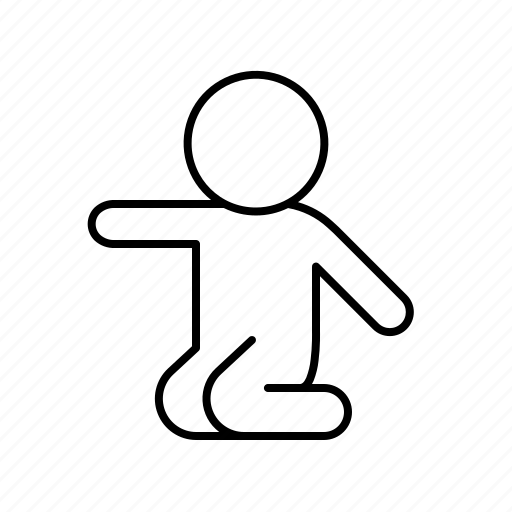 Balance, user, human, person, kneeling, pose icon - Download on Iconfinder