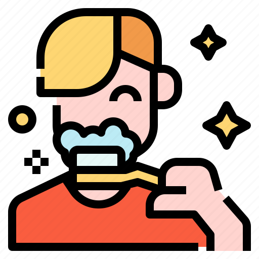 Brush, healthcare, hygiene, man, paste, teeth, tooth icon - Download on Iconfinder