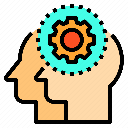 Brain, couple, gear, head, human, mind, thinking icon - Download on Iconfinder