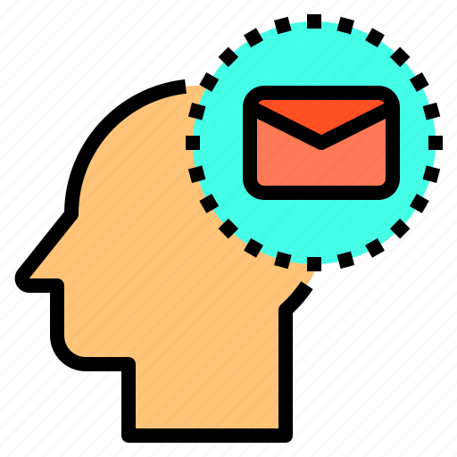 Brain, communication, head, human, mail, mind, thinking icon - Download on Iconfinder