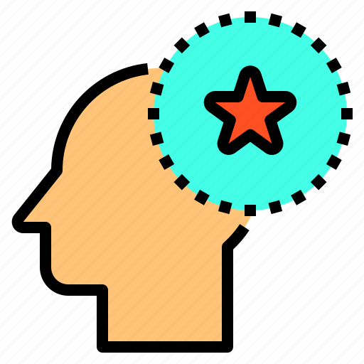 Brain, head, human, mind, star, thinking icon - Download on Iconfinder