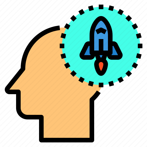 Brain, head, human, mind, rocket, startup, thinking icon - Download on Iconfinder
