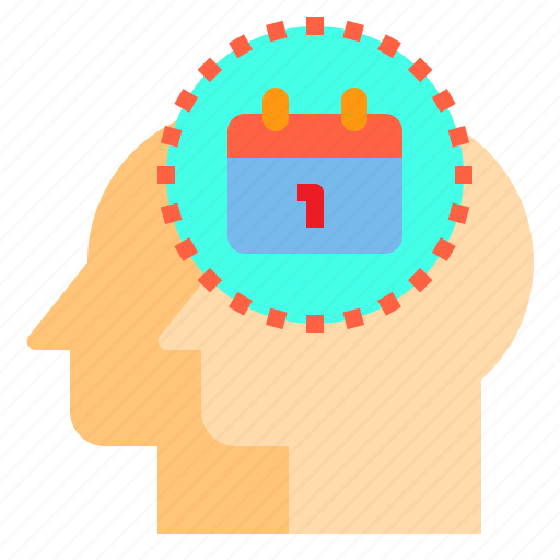 Brain, calendar, couple, head, human, mind, thinking icon - Download on Iconfinder