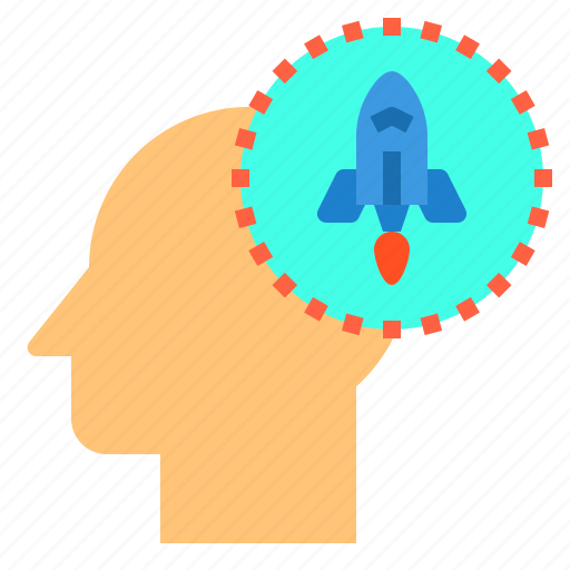 Brain, head, human, mind, rocket, startup, thinking icon - Download on Iconfinder