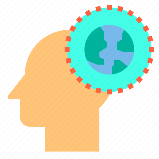 Brain, head, human, mind, thinking, world icon - Download on Iconfinder