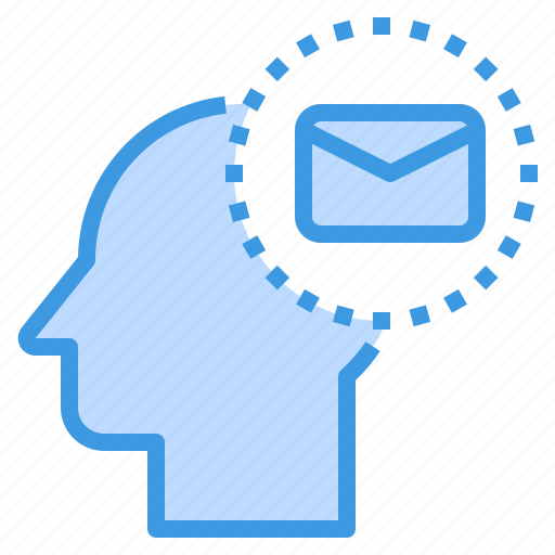 Brain, communication, head, human, mail, mind, thinking icon - Download on Iconfinder