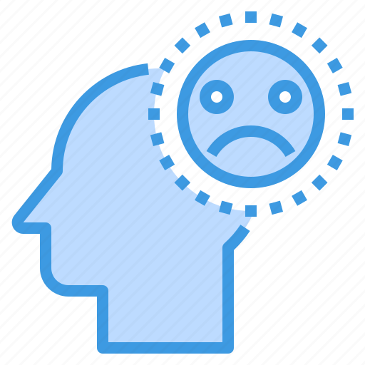 Brain, head, human, mind, sad, thinking icon - Download on Iconfinder