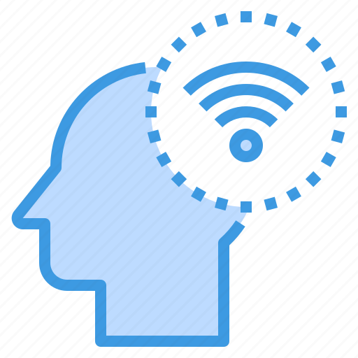 Brain, communication, head, human, mind, thinking, wifi icon - Download on Iconfinder