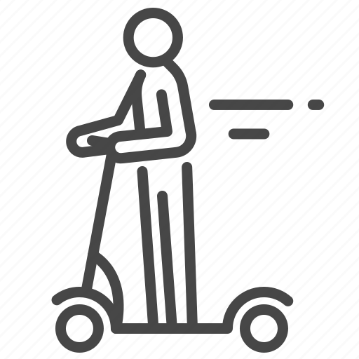 Electric, kick scooter, personal, scooter, transport, transportation icon - Download on Iconfinder