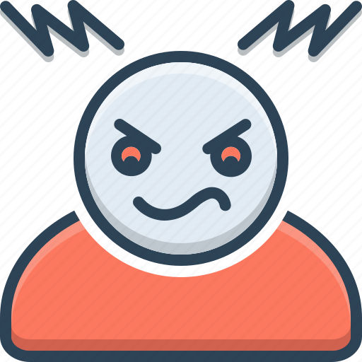 Angry, grumpy, hot tempered, hotheaded, ireful, lofty, tempered icon - Download on Iconfinder