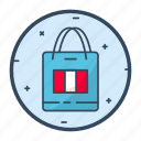 shopping, peru, shopping bag, plastic bag, flag
