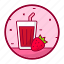 peru, strawberry juice, straw, strawberry, healthy, fresh