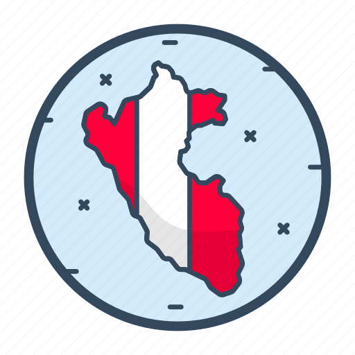 Peru, map, country, navigation, area icon - Download on Iconfinder