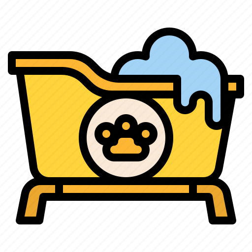 Bathtub, pet, washing, cleaning icon - Download on Iconfinder
