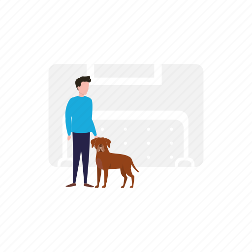 Dog, animal, owner, male, pet icon - Download on Iconfinder