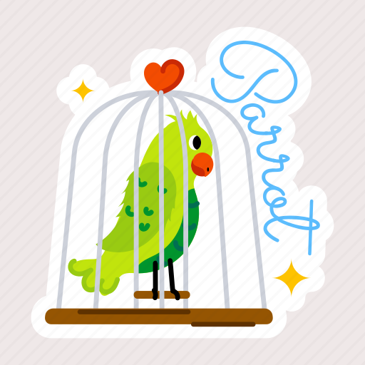 Parrot cage, parrot pet, cute parrot, psittaciformes, macaw parrot icon - Download on Iconfinder