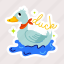 cute duck, waterfowl, anseriformes, pond duck, water bird 