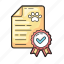 pet, certificate, award, pets, animals, winner 