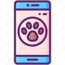 app, paw, application, pet, smartphone