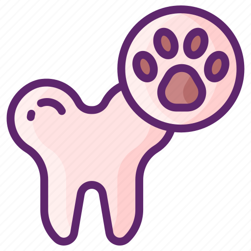 Dental, cleaning, paw, tooth icon - Download on Iconfinder