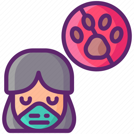 Pet, allergy, paw, person, health icon - Download on Iconfinder