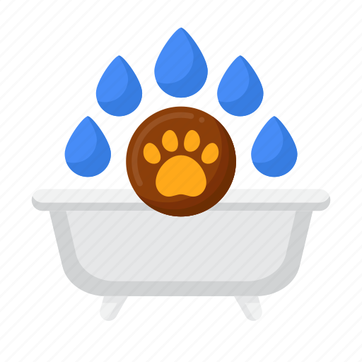 Bath, grooming, pet, animal, paw icon - Download on Iconfinder