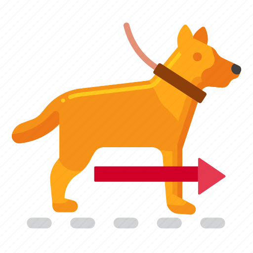 Dog, walking, leash, pet icon - Download on Iconfinder