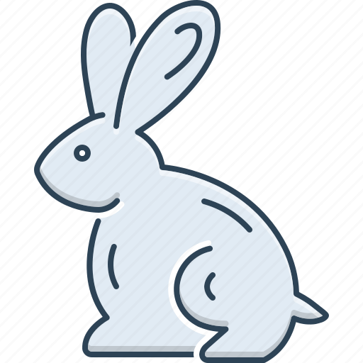 Burrow, friendly, hare, loir, puss, rabbit, white icon - Download on Iconfinder