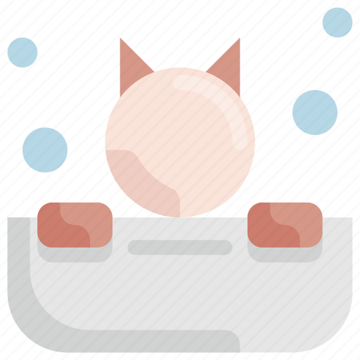 Bath, bathtub, cat, grooming, pet, salon, shop icon - Download on Iconfinder