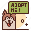 adopt, dog, animal, care 