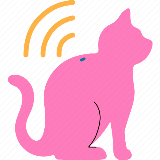 Cat, microchip, track, id, information, owner, signal icon - Download on Iconfinder