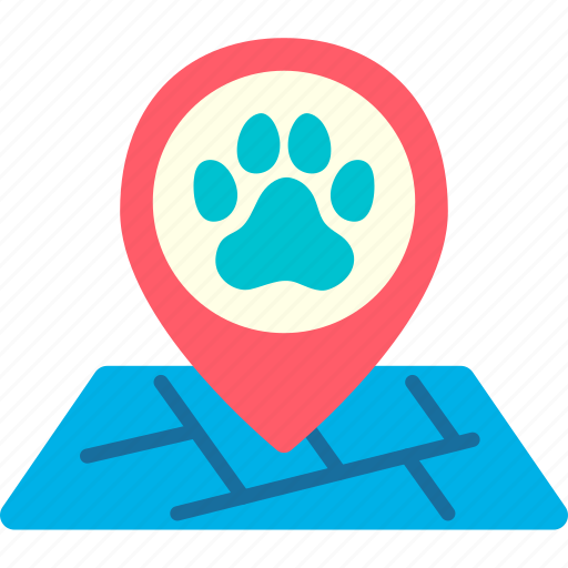 Map, gps, pin, dog, cat, pet, find icon - Download on Iconfinder