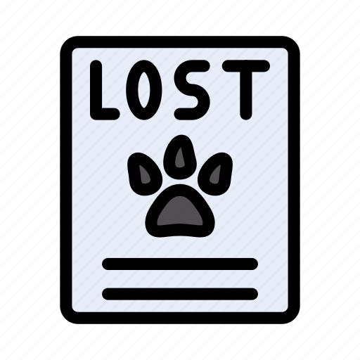 Page, animal, report, pet, lost icon - Download on Iconfinder