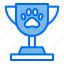 trophy, award, paw, reward, contest 