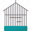 cage, bird, pet, garden, house