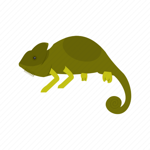 Animal, chameleon, green, lizard, pet, reptile, tail icon - Download on Iconfinder