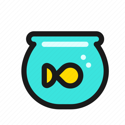 Fish, bowl, aquarium, tank, pet, animal, container icon - Download on Iconfinder