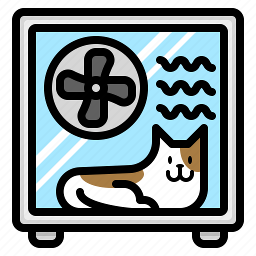Cat, dryer, drying, box, machine, hair icon - Download on Iconfinder